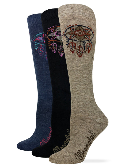 Wrangler Ladies Merino Wool Dreamcatcher Knee High Socks 1 Pair