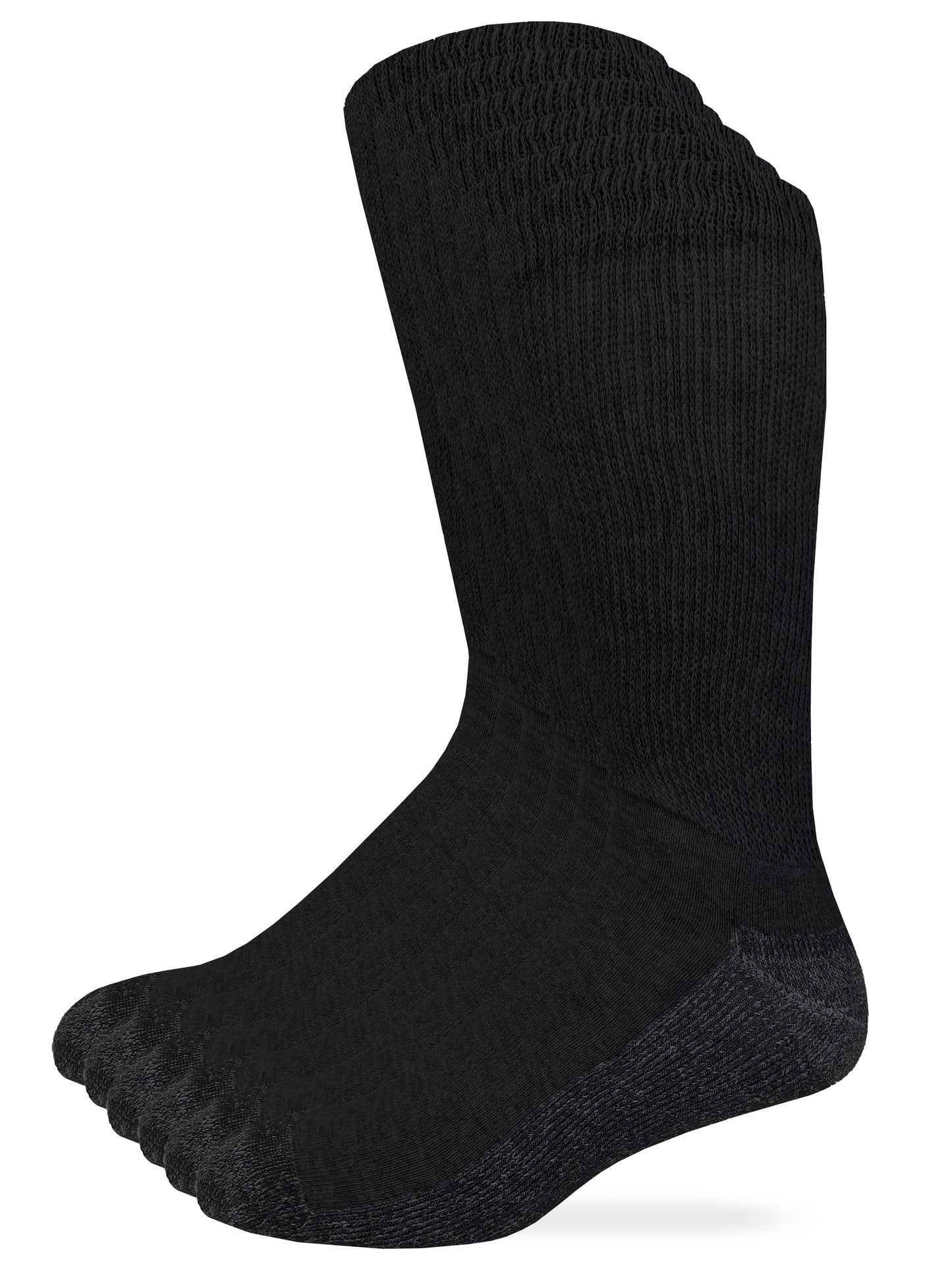 Carolina Ultimate Men's Non-Binding Everyday Crew Socks 6 Pair Pack