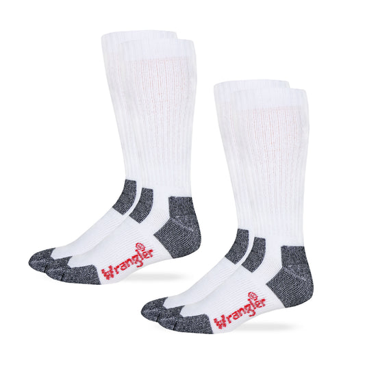 Wrangler Men's Steel Toe Boot Ultra-Dri Work Boot Socks 2 Pair Pack