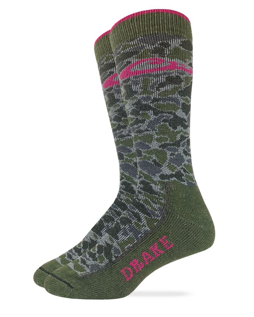 Drake Ladies Camo Merino Wool Blend Boot Socks 1 Pair