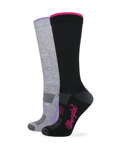 Wrangler Ladies Ultra-Dri Everyday Crew Socks 2 Pair