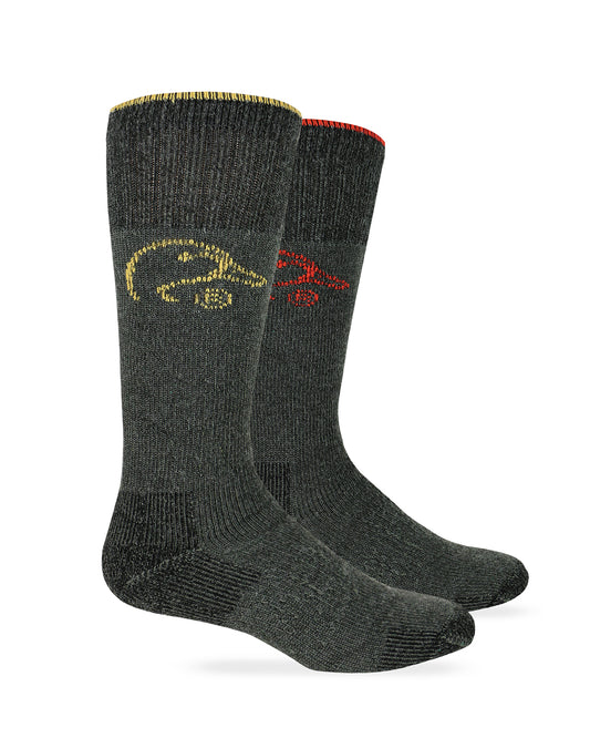 Ducks Unlimited Men's Ultra-Dri Merino Wool Blend Boot Socks 2 Pair Pack