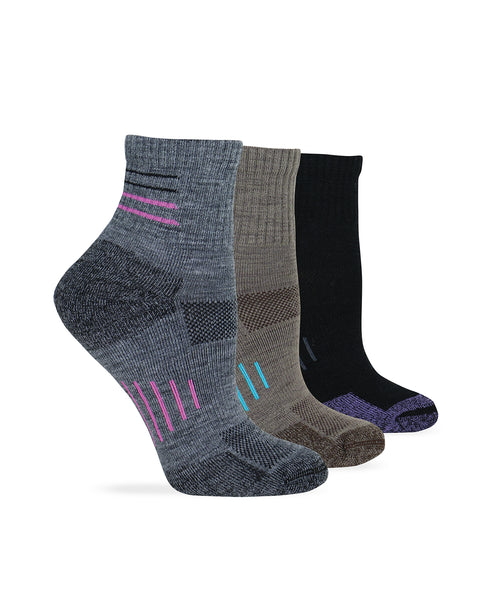 Wise Blend Ladies Merino Wool Blend Hiker Quarter Sock 1 Pair Pack