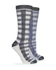 Wise Blend Ladies Merino Wool Blend Plaid Socks 1 Pair