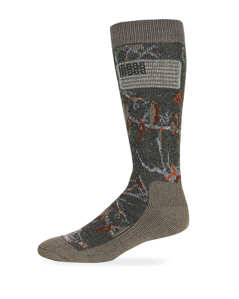 Realtree Men's Ameri-Camo Merino Wool Blend Boot Socks 1 Pair