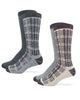 Carolina Ultimate Ladies Merino Wool Blend Plaid Pattern Socks 2 Pair Pack