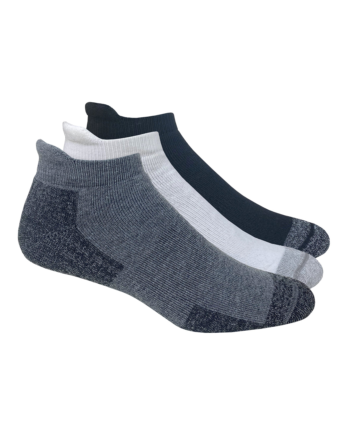 Carolina Ultimate Mens Ultra Dri Low Cut Heel Tab Athletic Socks 3 Pair Pack