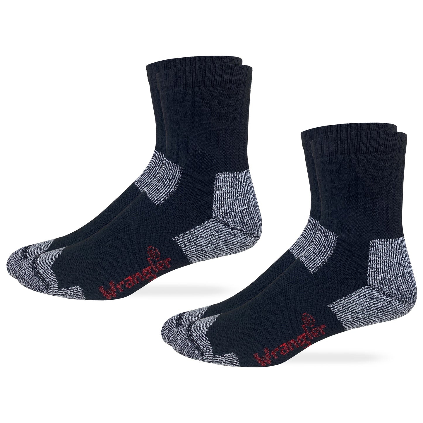 Wrangler Riggs Workwear Mens Ultra Dri Seamless Toe Quarter Socks 2 Pair Pack