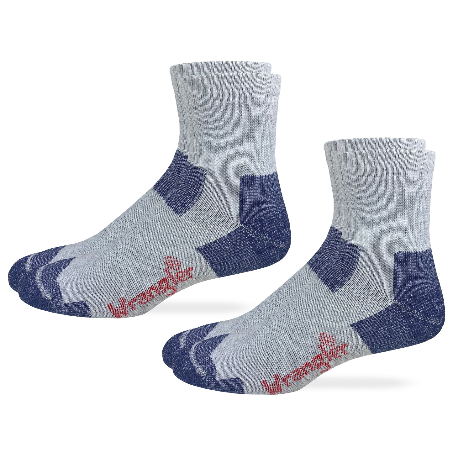 Wrangler Riggs Workwear Mens Ultra Dri Seamless Toe Quarter Socks 2 Pair Pack