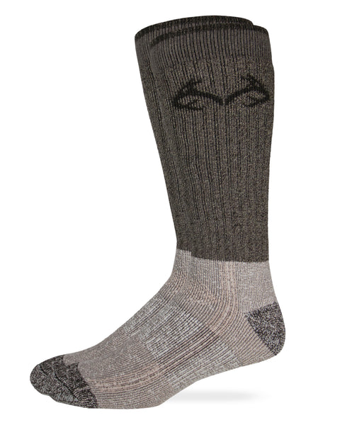 Realtree Men's Cupron Antimicrobial Merino Wool Boot Socks 1 Pair