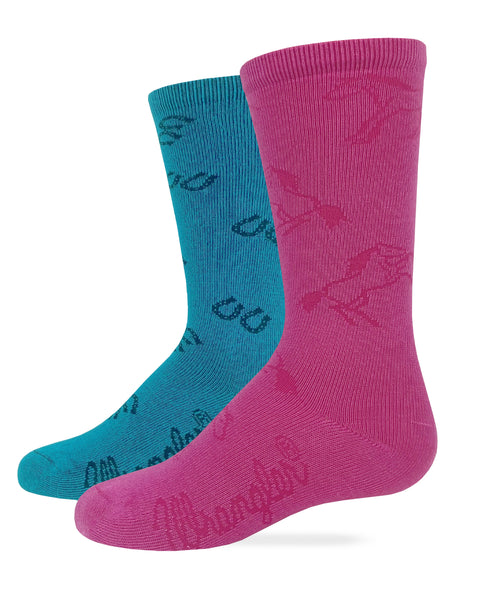 Wrangler Girl's Boot Socks 2 Pair Pack