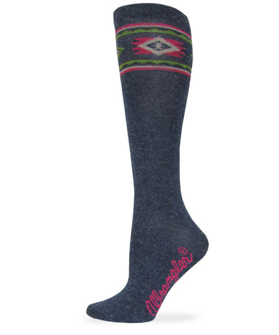 Wrangler Ladies Angora Aztec Knee High Socks 1 Pair