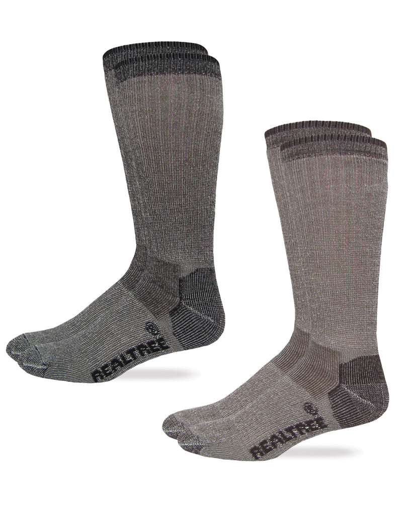 Realtree Mens Merino Wool Boot Socks 2 Pair