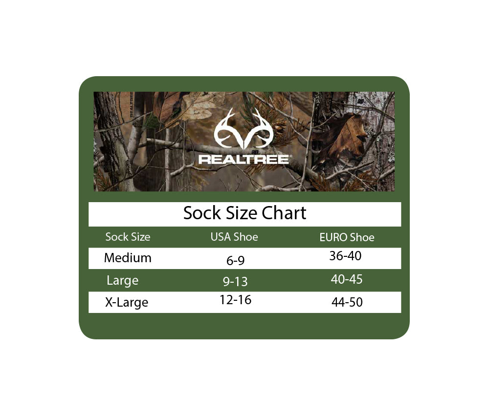 Realtree Men's Wool Blend Over The Calf Boot Socks 2 Pair Pack