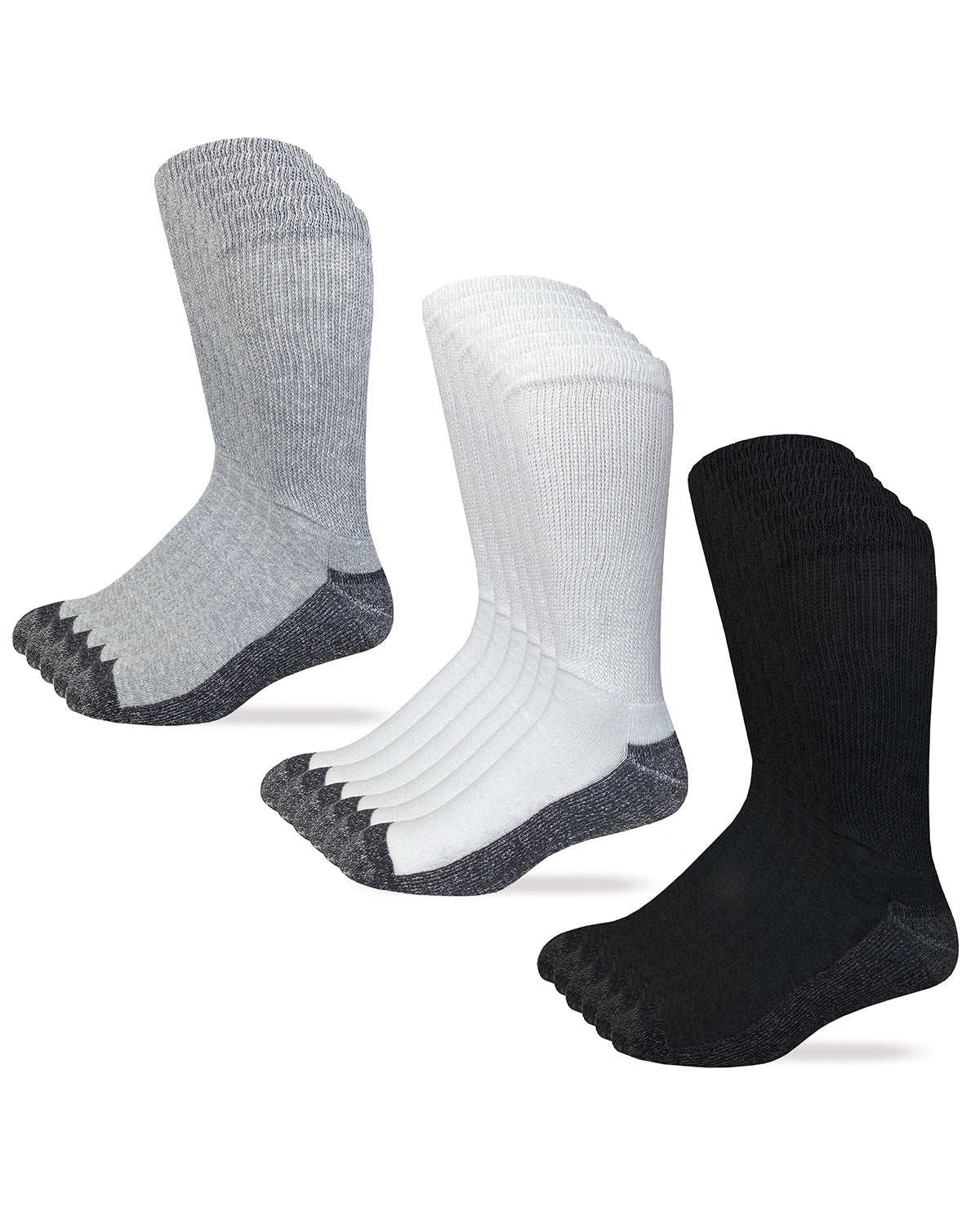 Carolina Ultimate Men's Non-Binding Everyday Crew Socks 6 Pair Pack